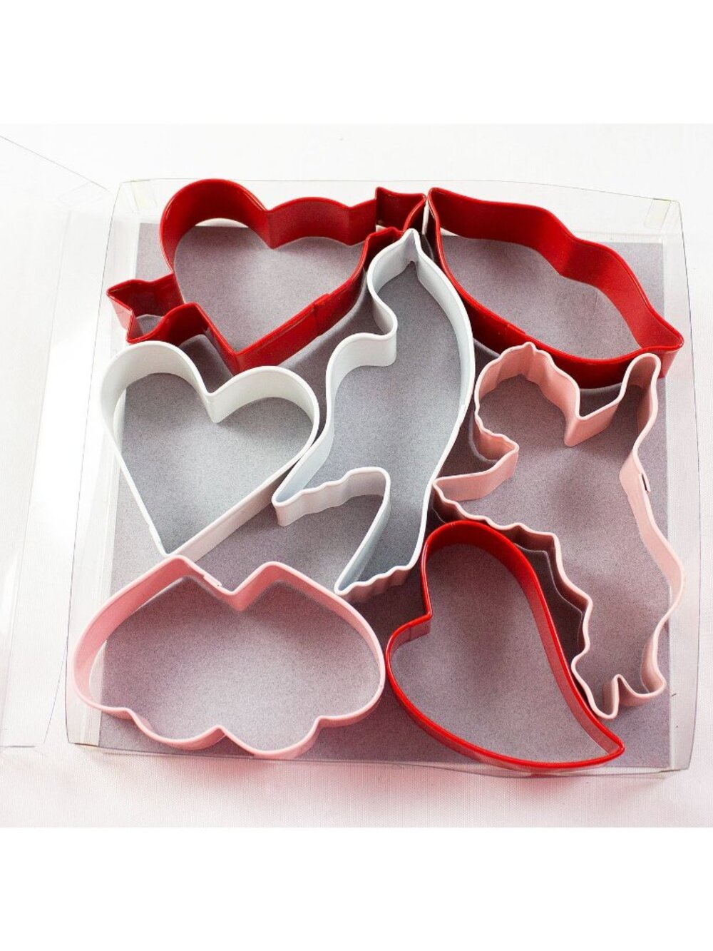 R&M International 7-Pc Valentine Cookie Cutter Set Hearts Dove Cupid Lips